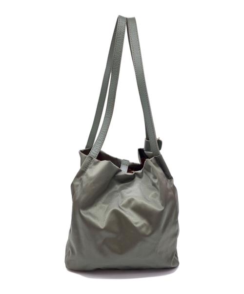 russet（ラシット）russet (ラシット) バルーントートバッグ カーキ×オレンジの古着・服飾アイテム