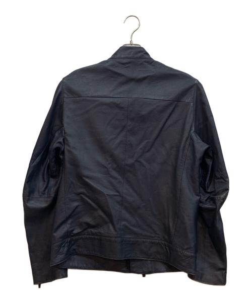 Calvin Klein（カルバンクライン）Calvin Klein (カルバンクライン) ラムレザージャケット ネイビー サイズ:40の古着・服飾アイテム
