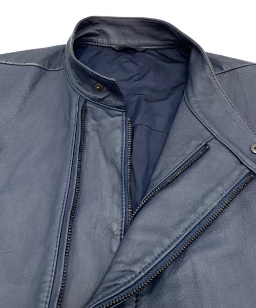 Calvin Klein（カルバンクライン）Calvin Klein (カルバンクライン) ラムレザージャケット ネイビー サイズ:40の古着・服飾アイテム