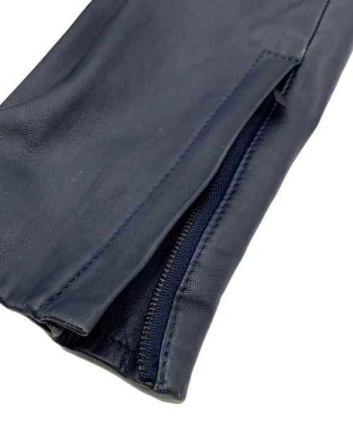 Calvin Klein（カルバンクライン）Calvin Klein (カルバンクライン) ラムレザージャケット ネイビー サイズ:40の古着・服飾アイテム