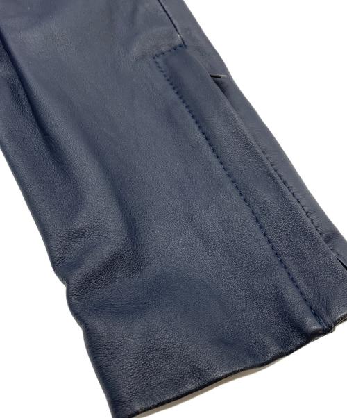 Calvin Klein（カルバンクライン）Calvin Klein (カルバンクライン) ラムレザージャケット ネイビー サイズ:40の古着・服飾アイテム