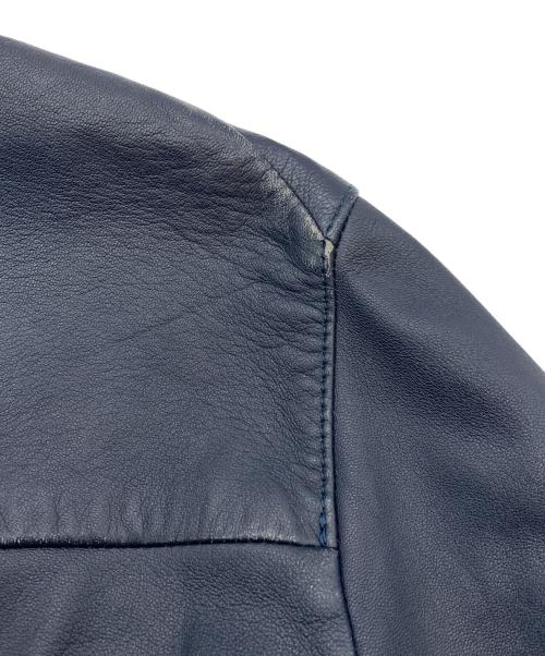 Calvin Klein（カルバンクライン）Calvin Klein (カルバンクライン) ラムレザージャケット ネイビー サイズ:40の古着・服飾アイテム