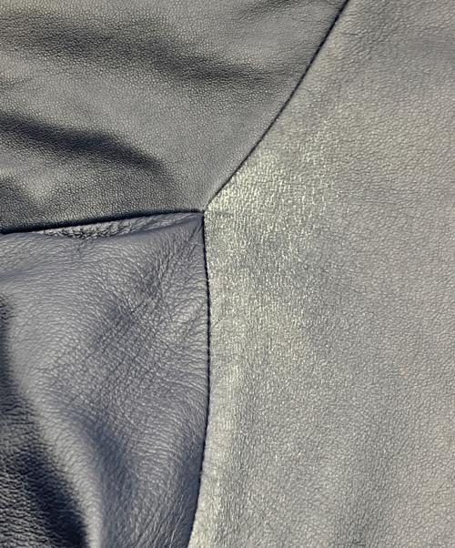 Calvin Klein（カルバンクライン）Calvin Klein (カルバンクライン) ラムレザージャケット ネイビー サイズ:40の古着・服飾アイテム
