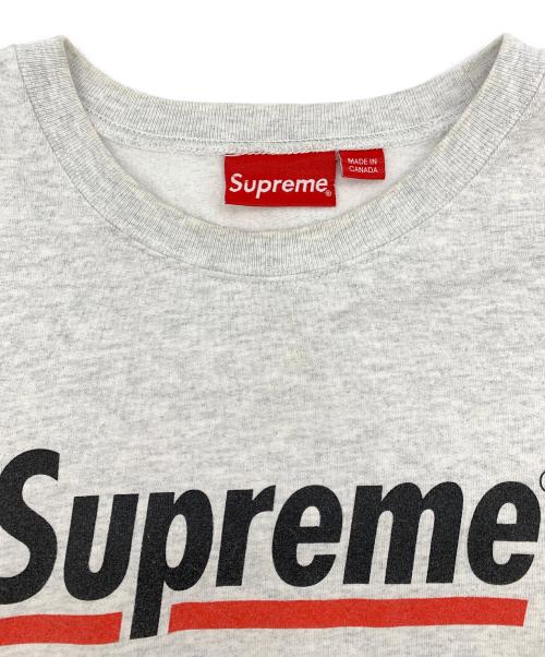 SUPREME（シュプリーム）Supreme (シュプリーム) Underline Crewneck / アンダーライン クルーネック グレー サイズ:Lの古着・服飾アイテム