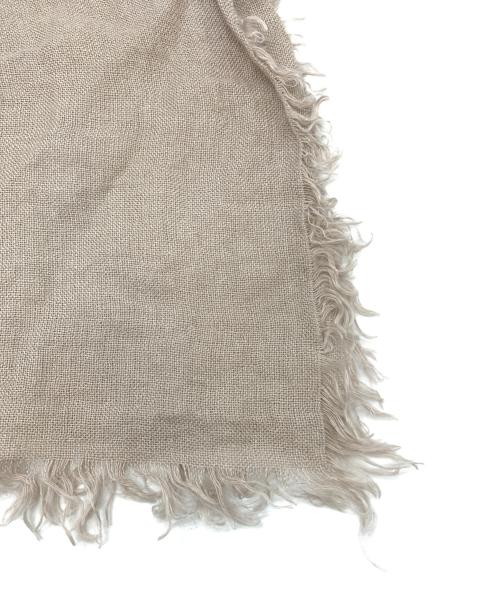 ASAUCE MELER（アソースメレ）ASAUCE MELER (アソースメレ) リネン大判ストール ベージュの古着・服飾アイテム