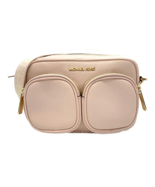 MICHAEL KORS（マイケルコース）MICHAEL KORS (マイケルコース) JET SET ITEM レザー ポケット クロスボディ ウィズ アタッチ ミディアム ピンクの古着・服飾アイテム