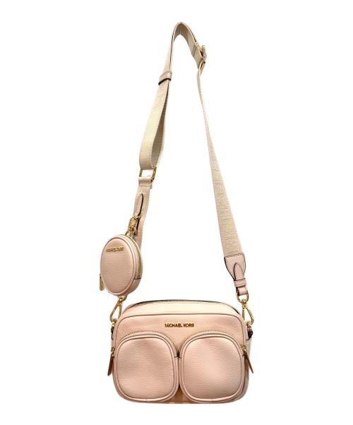 MICHAEL KORS（マイケルコース）MICHAEL KORS (マイケルコース) JET SET ITEM レザー ポケット クロスボディ ウィズ アタッチ ミディアム ピンクの古着・服飾アイテム