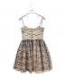 RED VALENTINO (レッドヴァレンティノ) ノースリーブ・キャミソールワンピース ブラック×ベージュ サイズ:40（S～M）：8000円