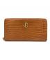 JIMMY CHOO（ジミーチュウ）の古着「Pippa Croco Embossed Leather Wallet / 長財布」｜ブラウン