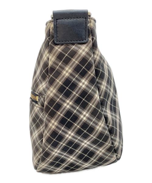 BLUE LABEL CRESTBRIDGE（ブルーレーベルクレストブリッジ）BLUE LABEL CRESTBRIDGE (ブルーレーベルクレストブリッジ) ショルダーバッグ ブラック×ブラウンの古着・服飾アイテム