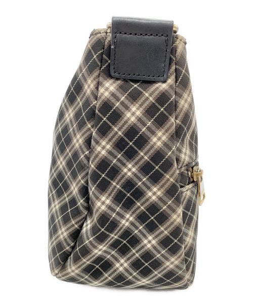 BLUE LABEL CRESTBRIDGE（ブルーレーベルクレストブリッジ）BLUE LABEL CRESTBRIDGE (ブルーレーベルクレストブリッジ) ショルダーバッグ ブラック×ブラウンの古着・服飾アイテム