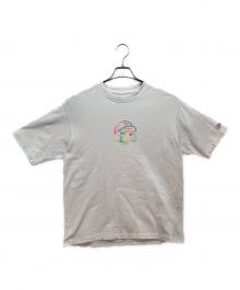 New Era×さいとうなおき（ニューエラ×サイトウナオキ）の古着「オーバーサイズド コットンTシャツ さいとうなおき フロントプリント」｜ホワイト