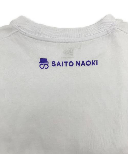 New Era（ニューエラ）New Era (ニューエラ) さいとうなおき (サイトウナオキ) オーバーサイズド コットンTシャツ さいとうなおき フロントプリント ホワイト サイズ:Sの古着・服飾アイテム