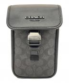 COACHコーチ）の古着「レーサー フォーン クロスボディ バッグ」｜ブラック