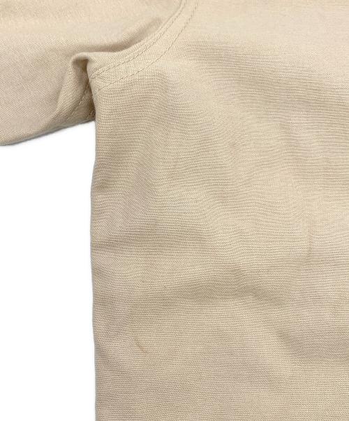 HOUSTON（ヒューストン）HOUSTON (ヒューストン) 半袖ワークシャツ ベージュ サイズ:14 1/2（S～M）の古着・服飾アイテム