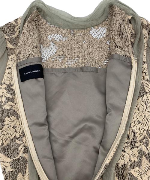 LAGUNA MOON（ラグナムーン）LAGUNA MOON (ラグナムーン) 半袖ワンピース ベージュ サイズ:Sの古着・服飾アイテム