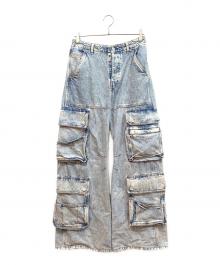 DIESEL（ディーゼル）の古着「カーゴデニムパンツ」｜インディゴ