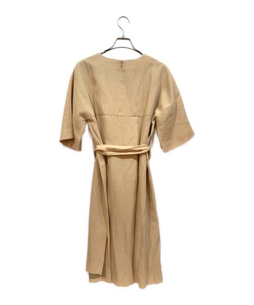 ebure（エブール）ebure (エブール) 半袖ワンピース ベージュ サイズ:36の古着・服飾アイテム