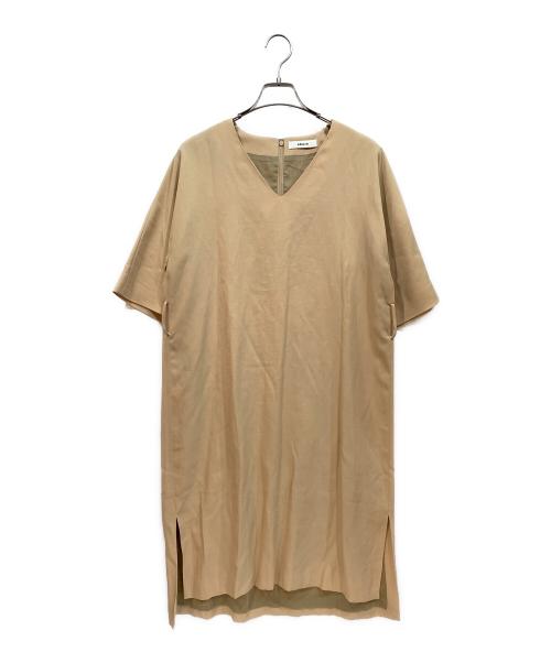 ebure（エブール）ebure (エブール) 半袖ワンピース ベージュ サイズ:36の古着・服飾アイテム