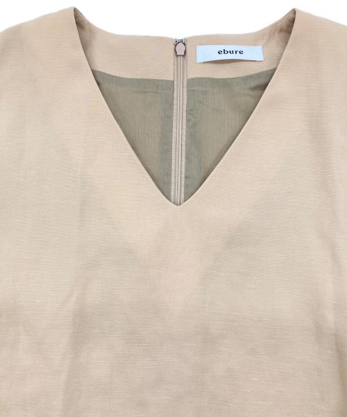 ebure（エブール）ebure (エブール) 半袖ワンピース ベージュ サイズ:36の古着・服飾アイテム