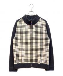 BURBERRY BLACK LABEL（バーバリーブラックレーベル）の古着「厚手ニット」｜ブラック×ホワイト