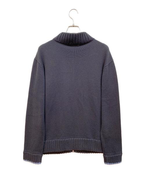 BURBERRY BLACK LABEL（バーバリーブラックレーベル）BURBERRY BLACK LABEL (バーバリーブラックレーベル) 厚手ニット ブラック×ホワイト サイズ:3の古着・服飾アイテム