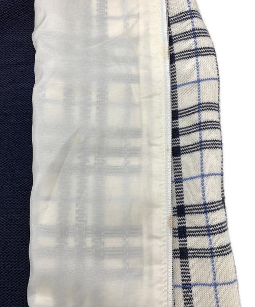 BURBERRY BLACK LABEL（バーバリーブラックレーベル）BURBERRY BLACK LABEL (バーバリーブラックレーベル) 厚手ニット ブラック×ホワイト サイズ:3の古着・服飾アイテム