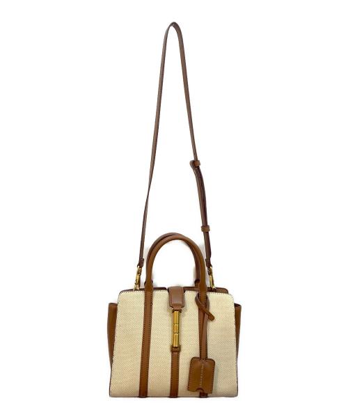 CHARLES & KEITH（チャールズアンドキース）CHARLES & KEITH (チャールズアンドキース) 2WAYショルダーバッグ ベージュ×ブラウンの古着・服飾アイテム
