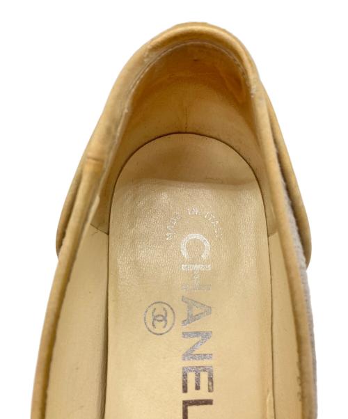 CHANEL（シャネル）CHANEL (シャネル) ウェッジソールパンプス グレー×ネイビー サイズ:36の古着・服飾アイテム