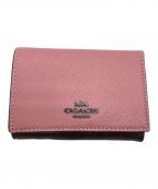 COACHコーチ）の古着「3つ折り財布」｜ブラウン×ピンク