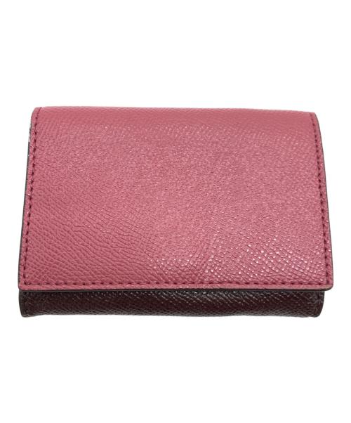 COACH（コーチ）COACH (コーチ) 3つ折り財布 ブラウン×ピンクの古着・服飾アイテム