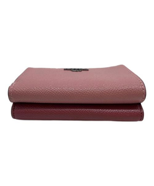 COACH（コーチ）COACH (コーチ) 3つ折り財布 ブラウン×ピンクの古着・服飾アイテム
