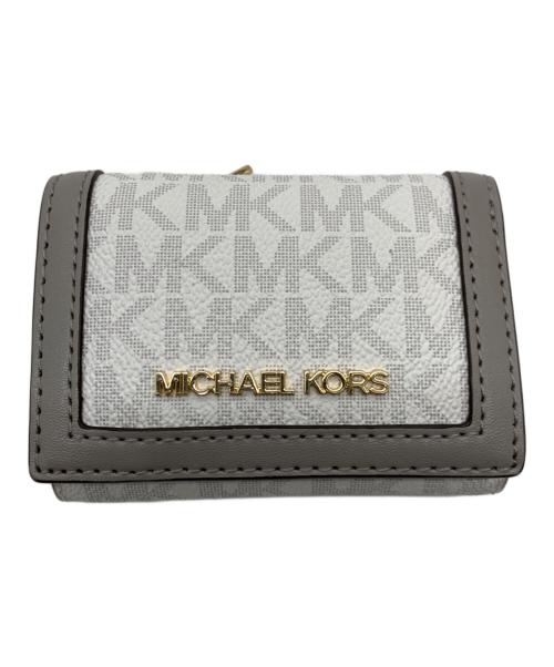 MICHAEL KORS（マイケルコース）MICHAEL KORS (マイケルコース) 3つ折り財布 ホワイトの古着・服飾アイテム