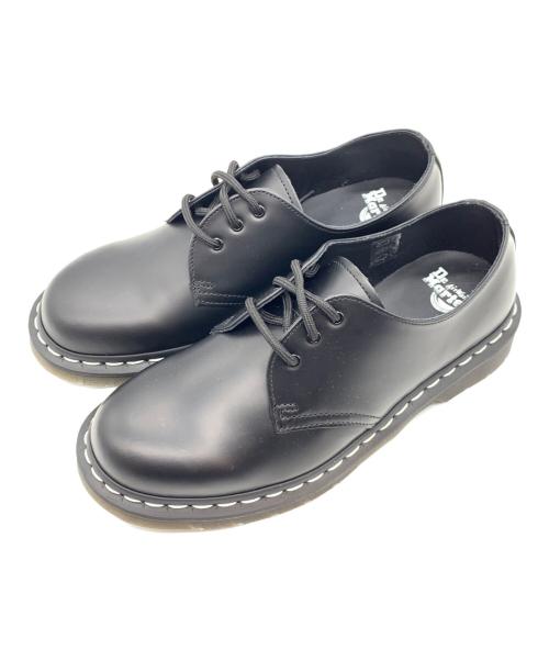 Dr.Martens（ドクターマーチン）Dr.Martens (ドクターマーチン) ホワイトステッチ 3 ホール シューズ ブラック サイズ:US：9の古着・服飾アイテム