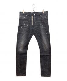 DSQUARED2（ディースクエアード）の古着「デニムパンツ」｜ブラック