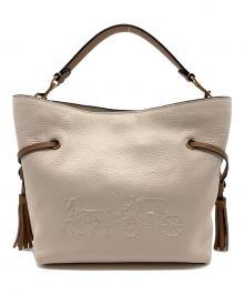 COACH（コーチ）の古着「ショルダーバッグ」｜ホワイト×ブラウン