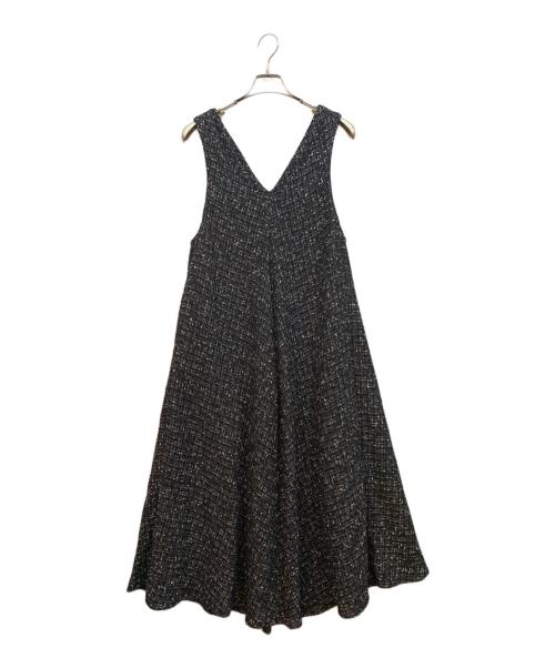 BEARDSLEY（ビアズリー）BEARDSLEY (ビアズリー) ツイードフレアーワンピース ブラック サイズ:1の古着・服飾アイテム