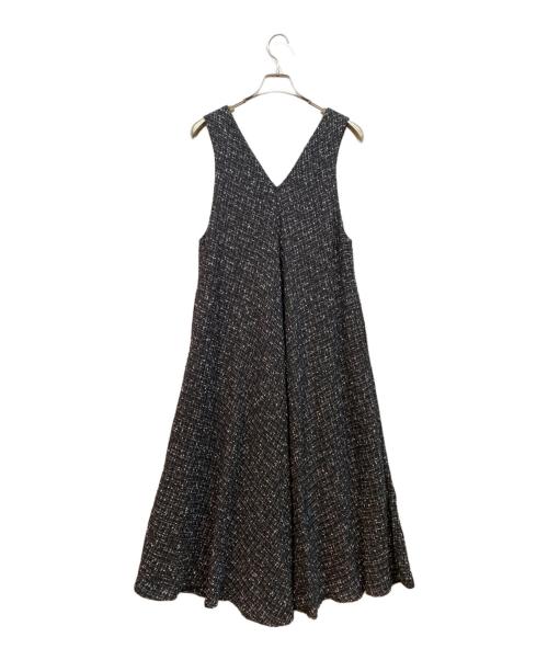 BEARDSLEY（ビアズリー）BEARDSLEY (ビアズリー) ツイードフレアーワンピース ブラック サイズ:1の古着・服飾アイテム