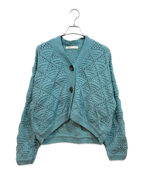 blkby（ビーエルケービーワイ）blkby (ビーエルケービーワイ) 厚手カーディガン スカイブルー サイズ:SIZE Freeの古着・服飾アイテム