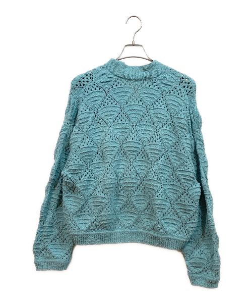 blkby（ビーエルケービーワイ）blkby (ビーエルケービーワイ) 厚手カーディガン スカイブルー サイズ:SIZE Freeの古着・服飾アイテム