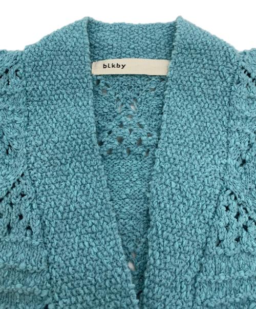 blkby（ビーエルケービーワイ）blkby (ビーエルケービーワイ) 厚手カーディガン スカイブルー サイズ:SIZE Freeの古着・服飾アイテム