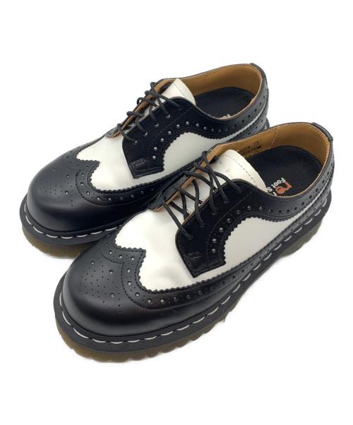 Dr.Martens（ドクターマーチン）Dr.Martens (ドクターマーチン) ブローグシューズ ブラック×ホワイト サイズ:UK4の古着・服飾アイテム