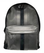 COACHコーチ）の古着「CHARLES BACKPACK WITH BASEBALL STITC / チャールズ ベースボールステッチ バックパック」｜ブラック