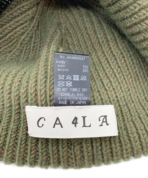 CA4LA（カシラ）CA4LA (カシラ) ニット帽 オリーブの古着・服飾アイテム