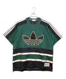 adidas（アディダス）の古着「半袖カットソー」｜グリーン×ブラック
