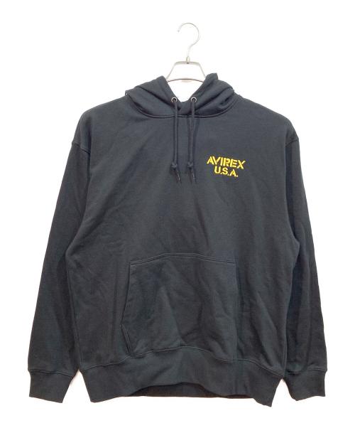 AVIREX（アヴィレックス）AVIREX (アヴィレックス) プルオーバーパーカー ブラック サイズ:Lの古着・服飾アイテム