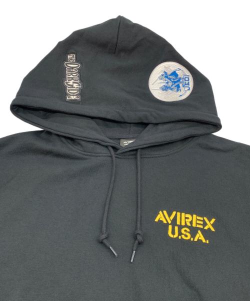 AVIREX（アヴィレックス）AVIREX (アヴィレックス) プルオーバーパーカー ブラック サイズ:Lの古着・服飾アイテム