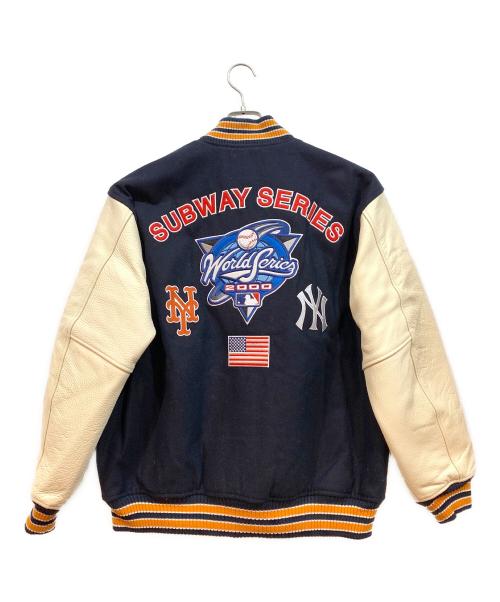 AVIREX（アヴィレックス）AVIREX (アヴィレックス) STADIUM JACKET SUBWAY SERIES ネイビー×ベージュ サイズ:XLの古着・服飾アイテム