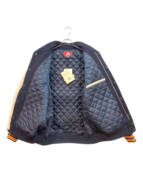 AVIREX（アヴィレックス）AVIREX (アヴィレックス) STADIUM JACKET SUBWAY SERIES ネイビー×ベージュ サイズ:XLの古着・服飾アイテム