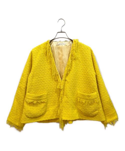 house of lotus（ハウスオブロータス）HOUSE OF LOTUS (ハウスオブロータス) ノーカラージャケット イエロー サイズ:Mの古着・服飾アイテム
